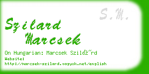 szilard marcsek business card
